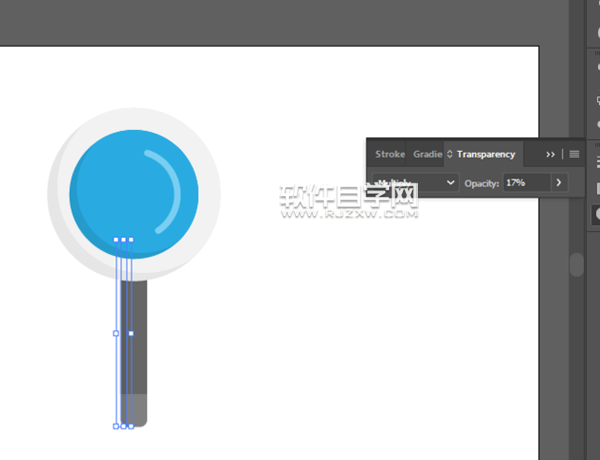 AI怎么畫放大鏡標識