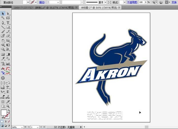 AI怎么繪制袋鼠簡筆畫