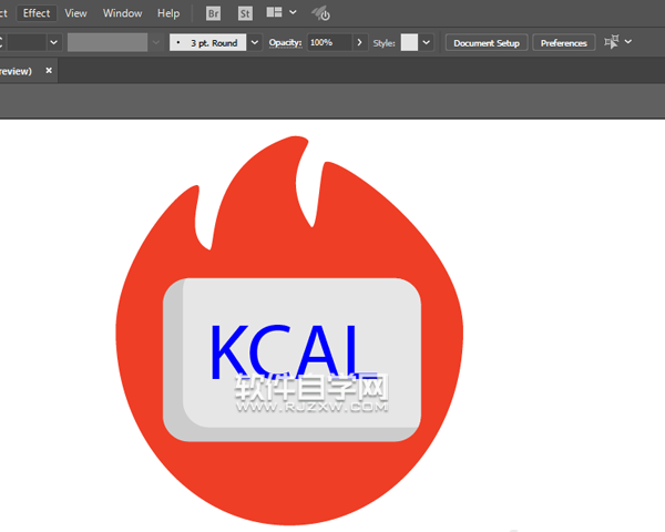 AI怎么畫卡路里符號？