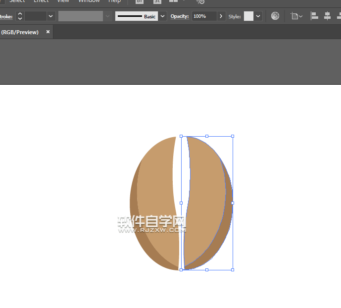 ai怎么繪制咖啡豆呢？