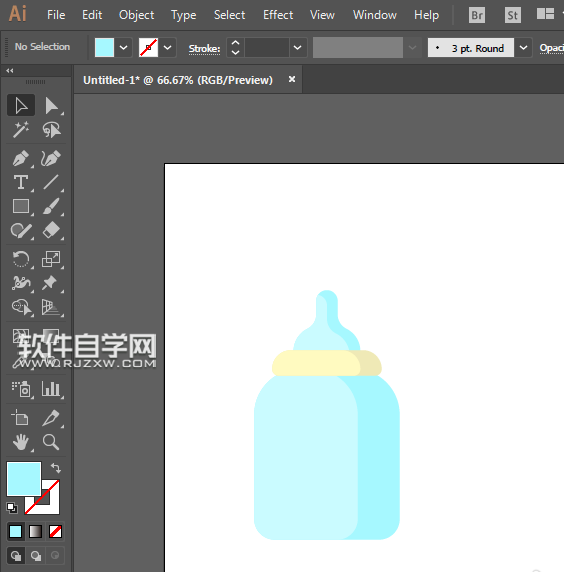 ai怎么畫奶瓶呢？