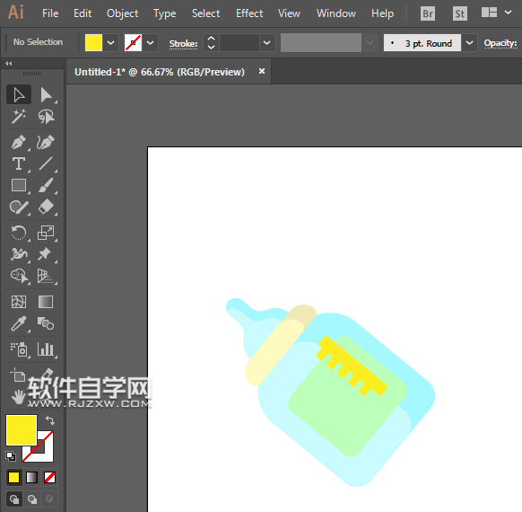 ai怎么畫奶瓶呢？