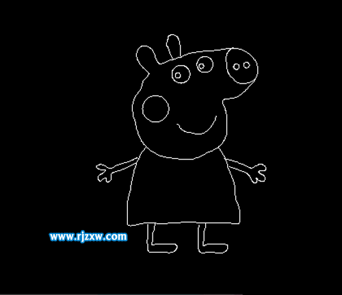 cad怎么畫小豬佩奇