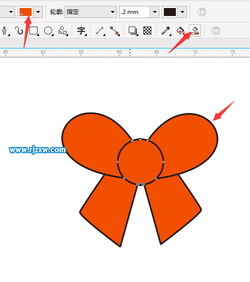 CDR設(shè)計(jì)蝴蝶心結(jié)簡(jiǎn)筆畫教程