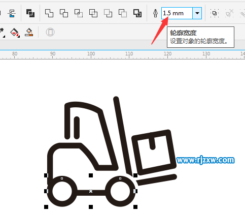 CDR繪制叉車簡筆畫教程