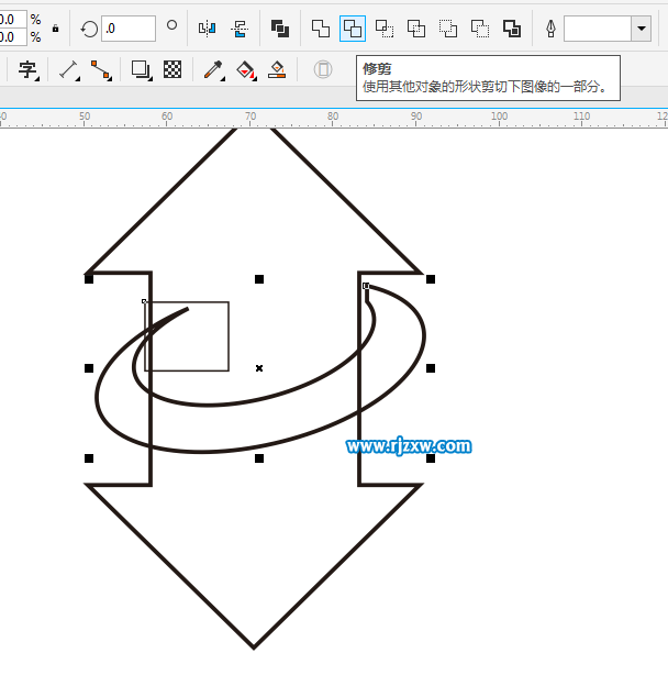 CDR繪制上下箭頭原創教程