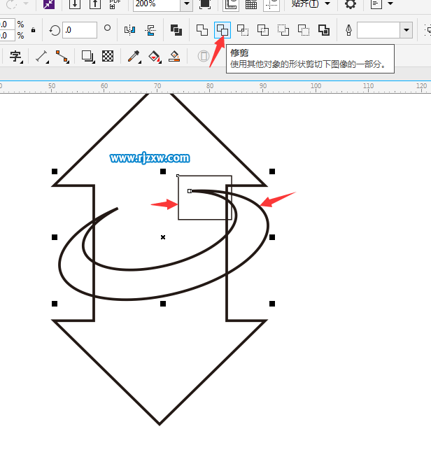 CDR繪制上下箭頭原創教程