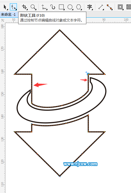 CDR繪制上下箭頭原創教程