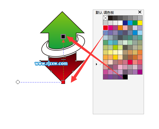 CDR繪制上下箭頭原創教程
