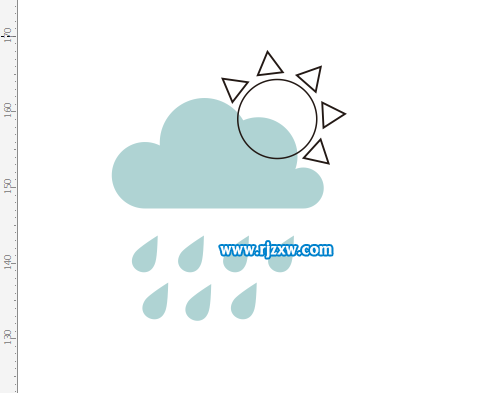 CDRX8設計晴轉小雨圖標教程