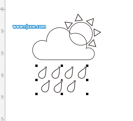 CDRX8設計晴轉小雨圖標教程