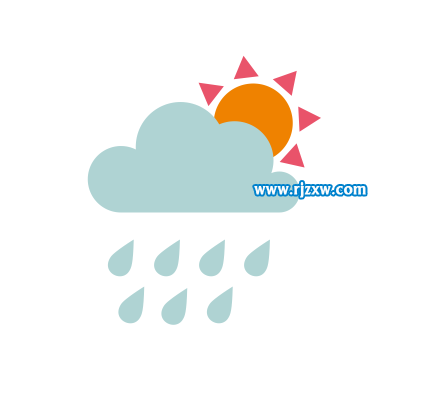 CDRX8設計晴轉小雨圖標教程