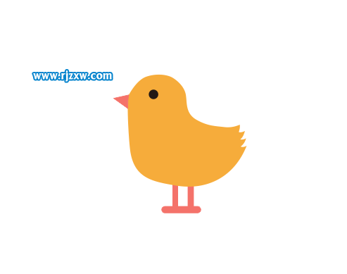 CDR設計小雞簡筆畫教程