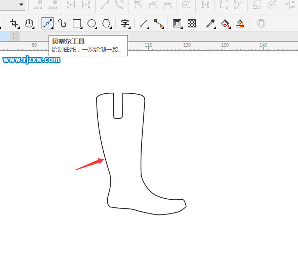 CDR繪制女士高跟鞋