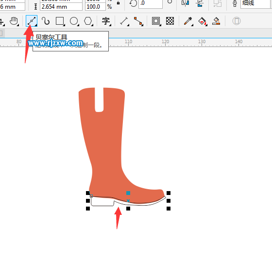 CDR繪制女士高跟鞋