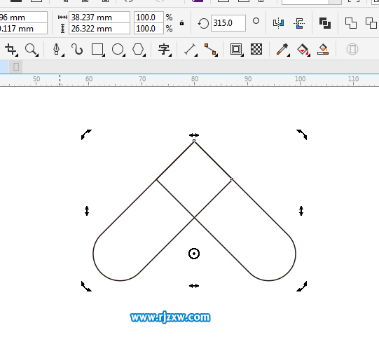 用CDR矩形工具設計箭頭的方法