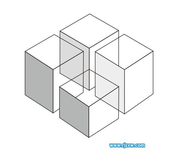 CDR繪制四個立體圖的介紹