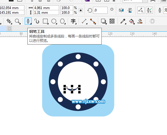 CDR繪制船窗圓形卡通效果