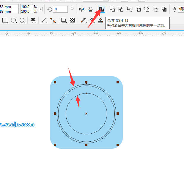 CDR繪制船窗圓形卡通效果