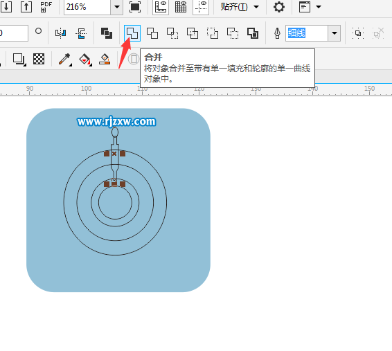 CorelDRAW X8怎么設計船舵的圖形？