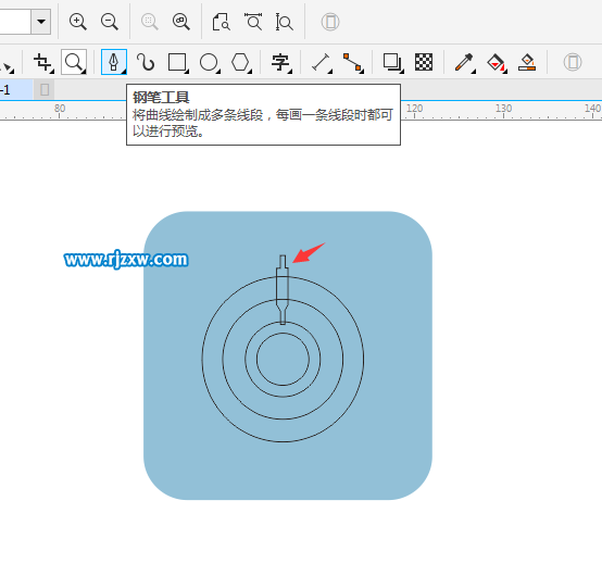 CorelDRAW X8怎么設計船舵的圖形？