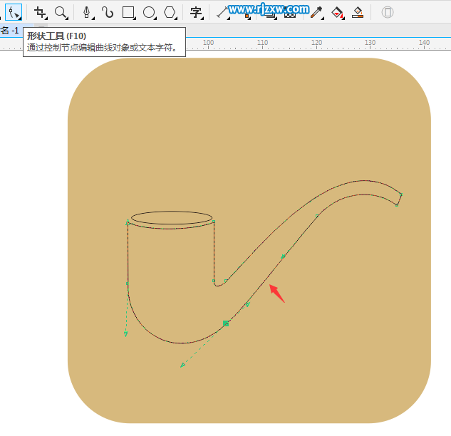 CorelDRAW X8怎么設計煙斗圖案？