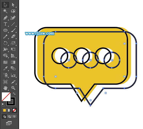 卡通簡易APP信息圖標怎么用AI設計