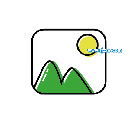 可愛(ài)卡通的照片APP圖標(biāo)怎么用AI設(shè)計(jì)