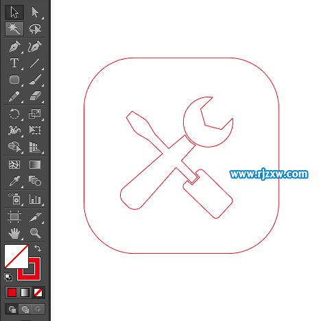 維修費圖標怎么用AI設計出來