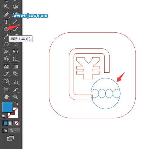 服務費圖標怎么用AI設計出來