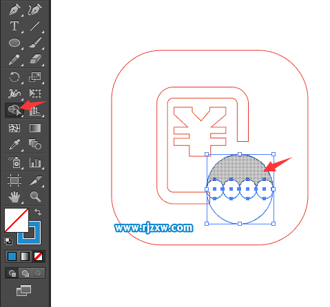 服務費圖標怎么用AI設計出來