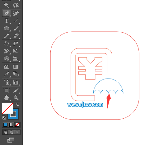 服務費圖標怎么用AI設計出來