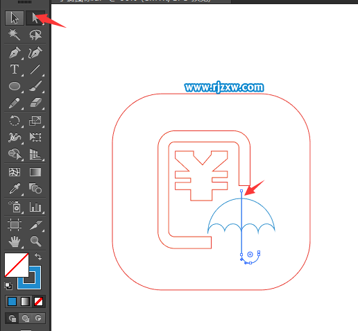 服務費圖標怎么用AI設計出來