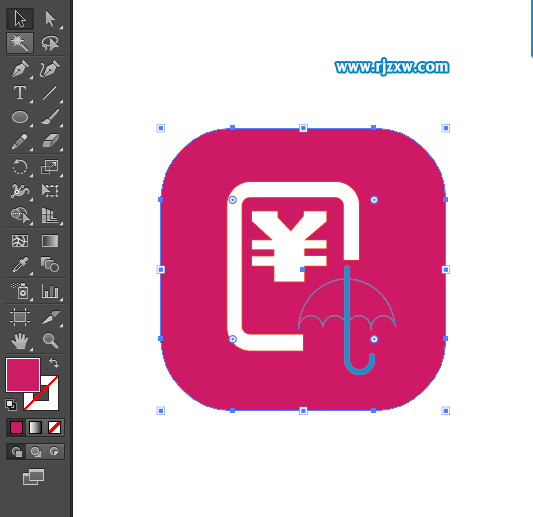 服務費圖標怎么用AI設計出來
