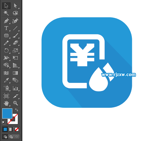 水費(fèi)圖標(biāo)怎么用AI設(shè)計(jì)出來(lái)