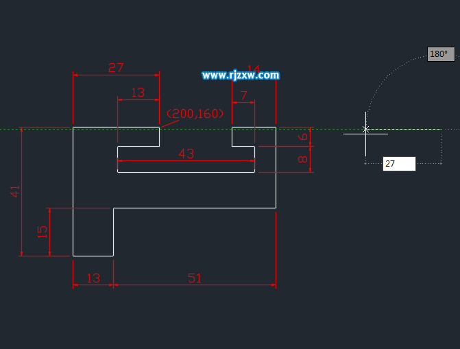 CAD使用鼠標方向與輸參數畫圖