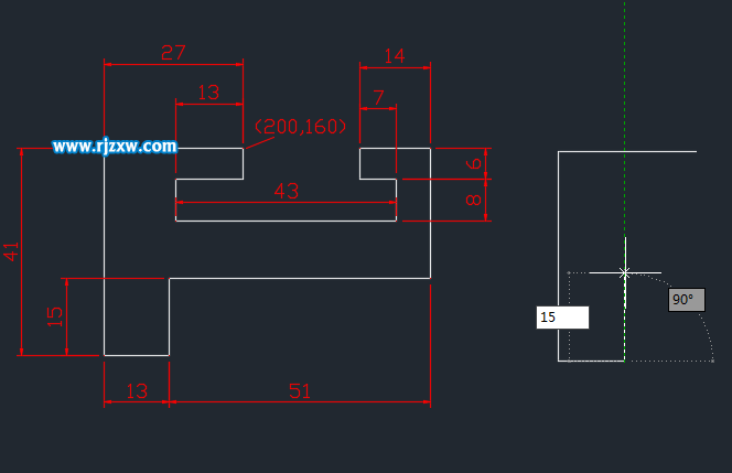 CAD使用鼠標方向與輸參數畫圖