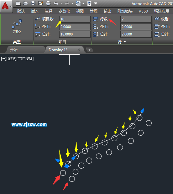 CAD路徑陣列的使用方法