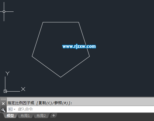CAD怎么放大多邊形