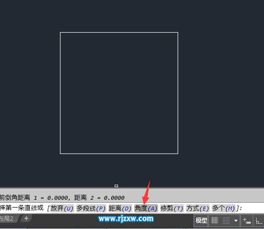 CAD怎么以角度進行倒角處理