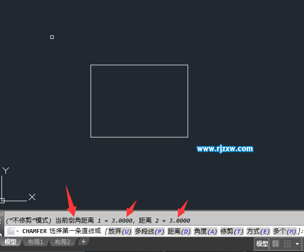 CAD怎么設(shè)置倒角修不修剪處理