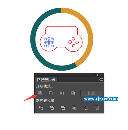 AI繪制游戲中心UI圖標(biāo)教程