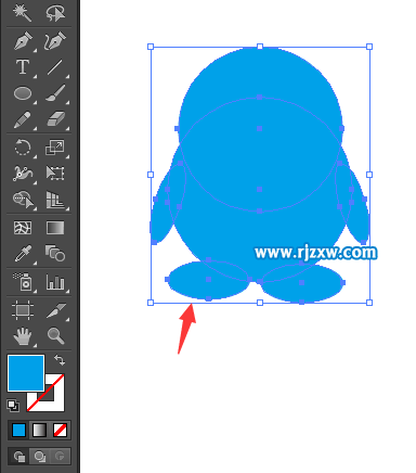 怎么用AI查找路徑來合并企鵝圖標