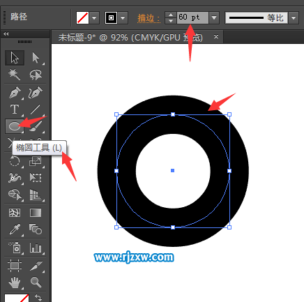 ai怎么輪廓化描邊創建同心圓