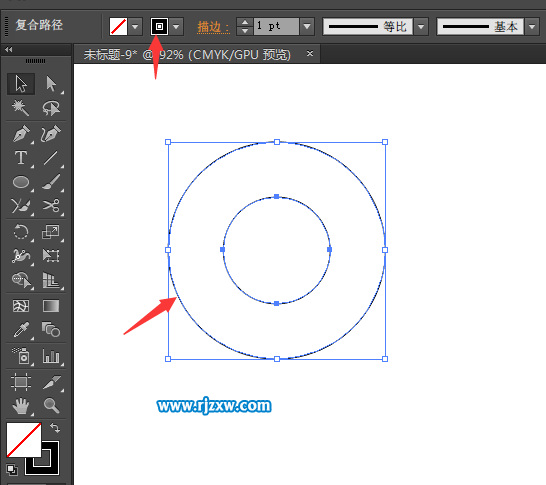 ai怎么輪廓化描邊創建同心圓