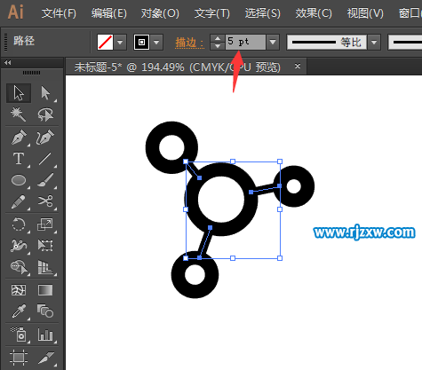 illustrator橢圓工具設計我要分銷符號教程