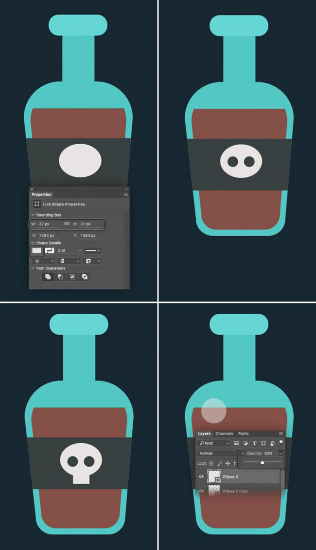 PS設(shè)計一款海盜瓶子圖標(biāo)