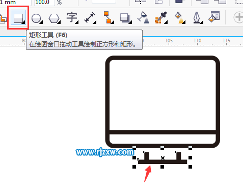 CDR怎么繪制電腦顯示器圖標