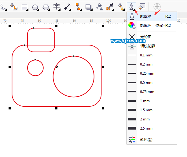 怎么使用CDR制作收音機圖標(biāo)