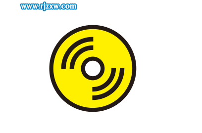 CDR制作黃色主題的光盤圖標(biāo)制作